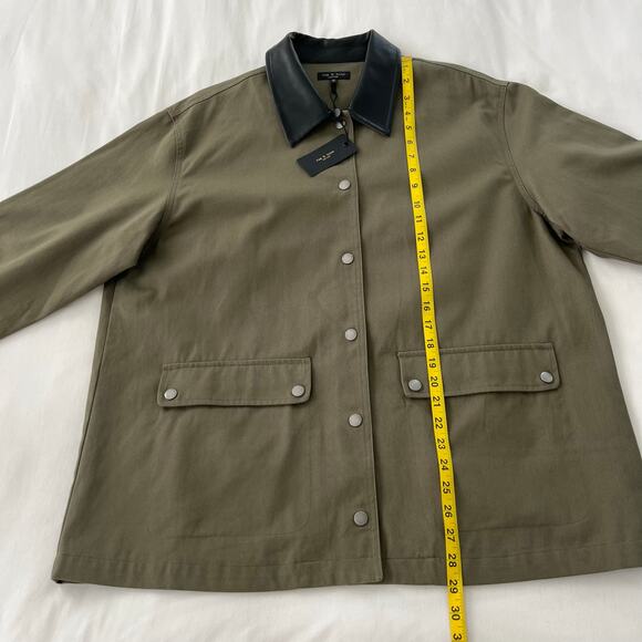 Rag & Bone NWT Light Olive Green Cassandra Chore Coat Barn Jacket, Size Medium - Picture 4 of 12